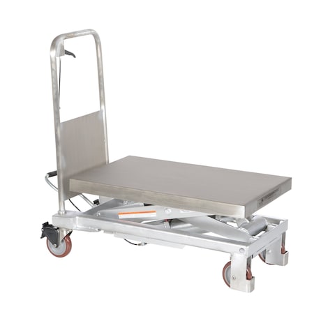 Vestil Partial SS Elevating Cart, 750 lb, 32.5x20 CART-750-PSS